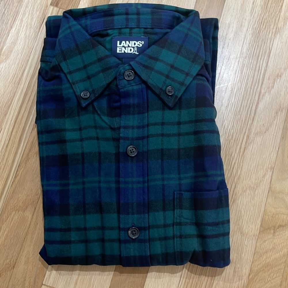 Lands' End Green Shirt